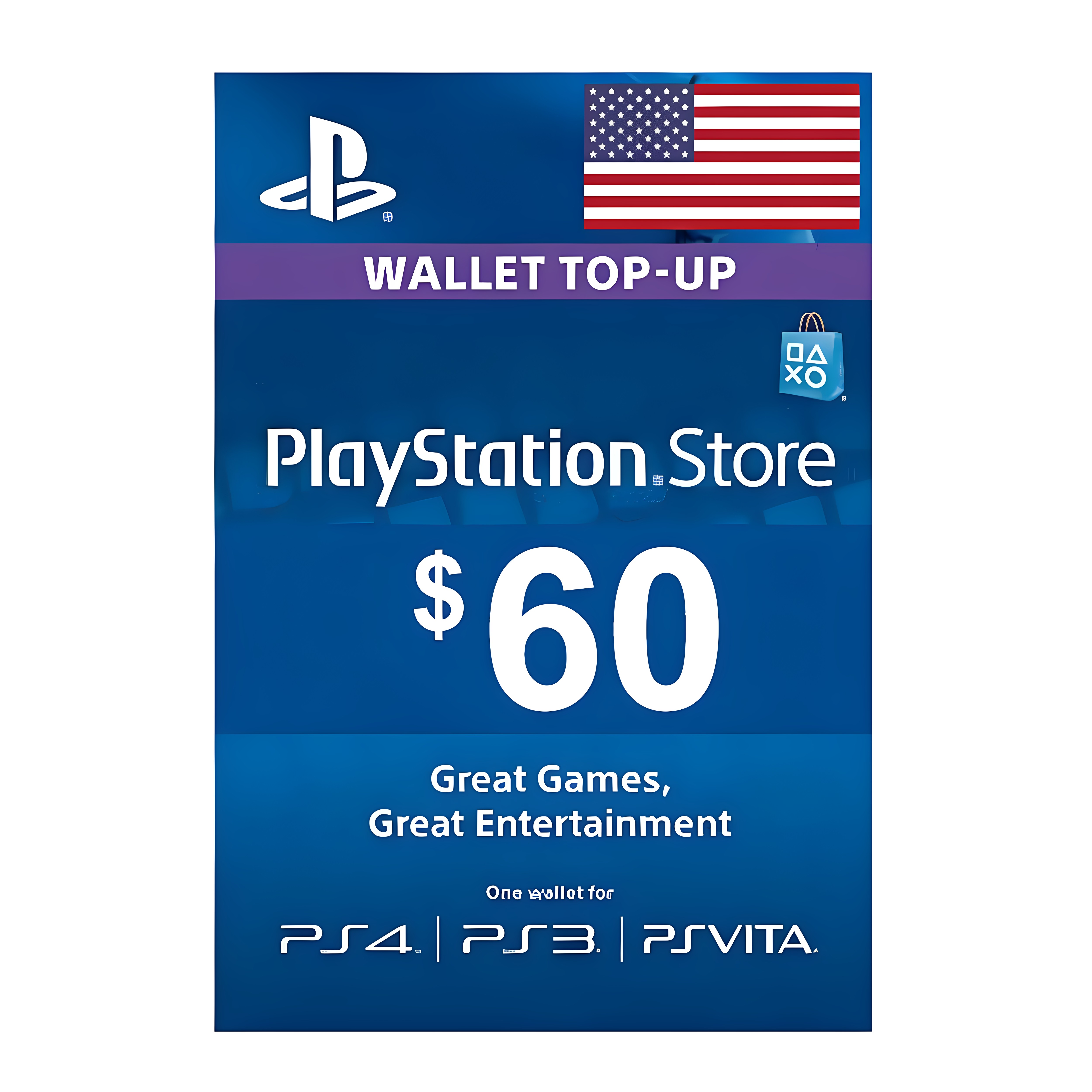 PlayStationStore$60美服点卡图片
