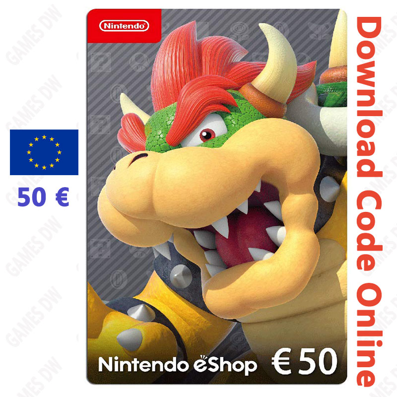 EUR50 Nintendo eShop Card Digital Code欧服任天堂50欧充值卡-封面