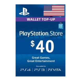 Voucher SONY美服索尼PSN点卡40刀 PlayStation Prepaid $40 Code