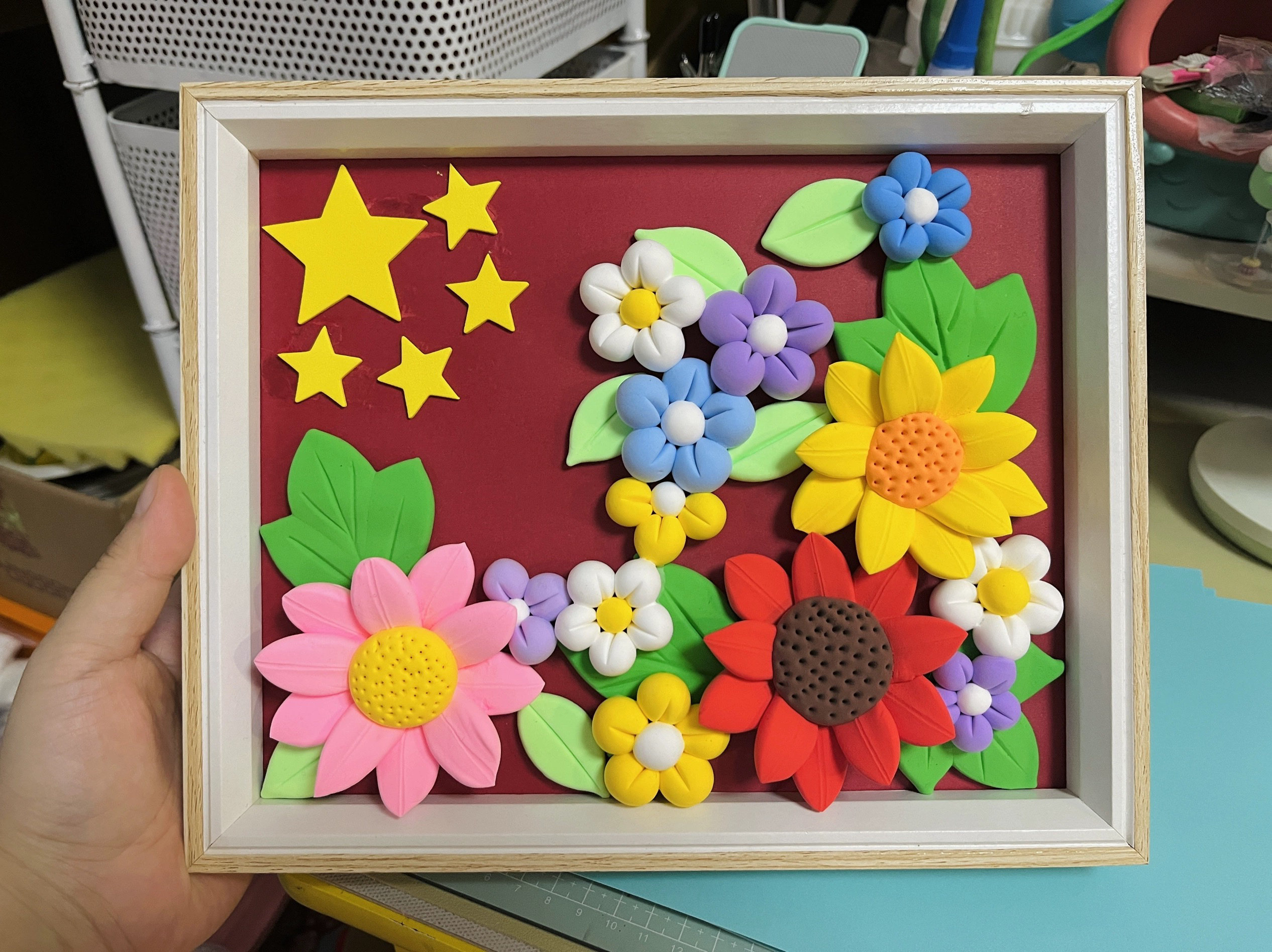 (成品/材料)国庆节热爱致敬祖国黏粘土手工diy学生党彩泥爱国活动