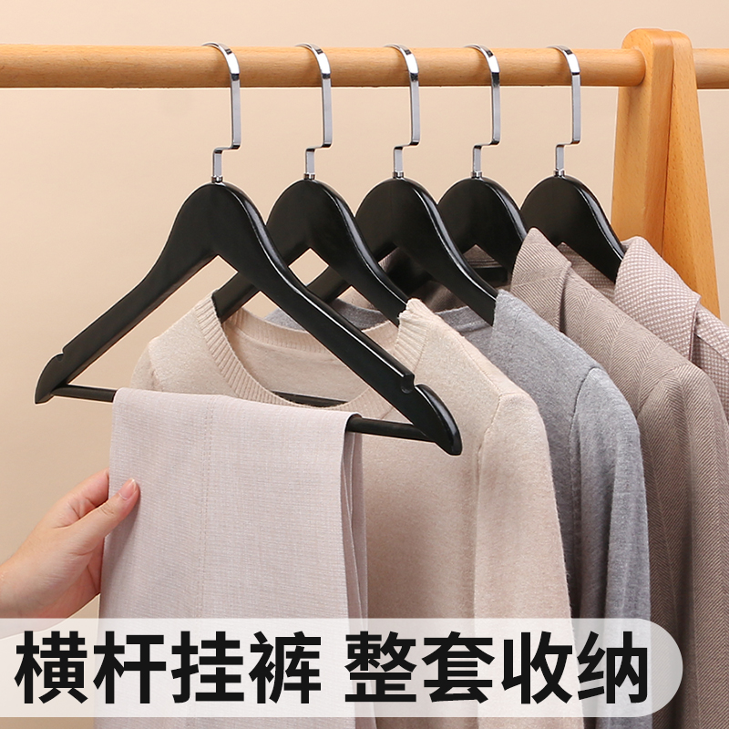 黑色实木衣架服装店衣撑