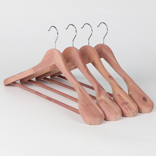 雪松木实木衣架高档衣柜衣帽间服装 店专用酒店轻奢木质衣撑子高端