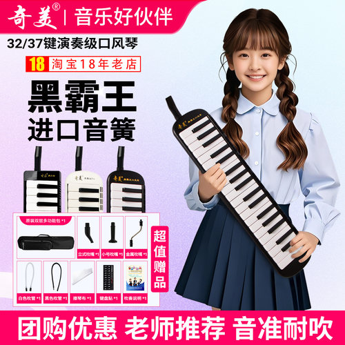 进口音簧黑霸王口风琴专业演奏级