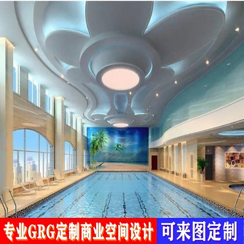 专业定制GRG异形包柱天花吊顶背景墙酒店商场大厅圆形柱子grc造型