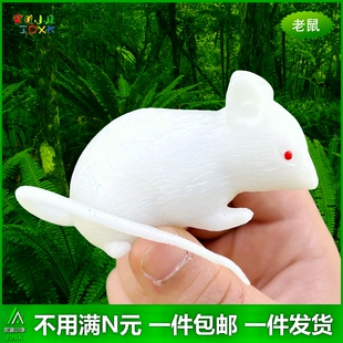 软胶老鼠大小号套装仿真小白鼠仓鼠家鼠耗子幼儿园儿童玩具物模型