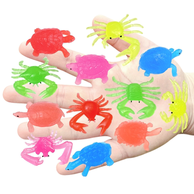 软胶彩色小螃蟹海龟玩具套装包邮