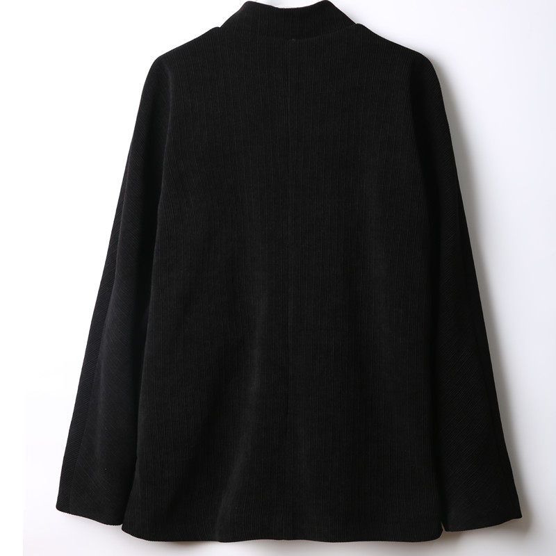 NEW PADDED TANG MENS JACKET CHENILLE STRIPED VELVET CHINESE STYLE RETRO LOOSE STAND COLLAR DISC BUCKLE CORDUROY SUIT