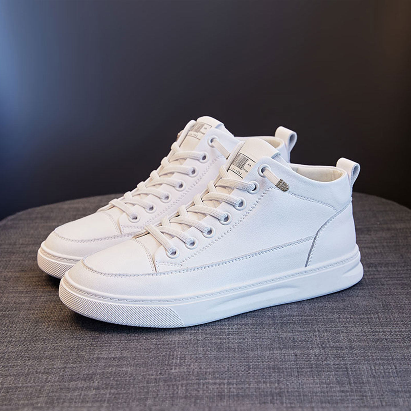 高帮鞋女小白鞋真皮透气板鞋头层牛皮春夏季百搭平底学生休闲鞋子