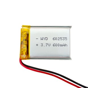 602535 600毫安大容量聚合物锂电池可反复充电电池MP5播放器音箱