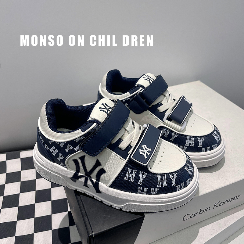 儿童运动鞋2025春秋季新款男童魔术贴休闲鞋女童轻便百搭板鞋宝宝