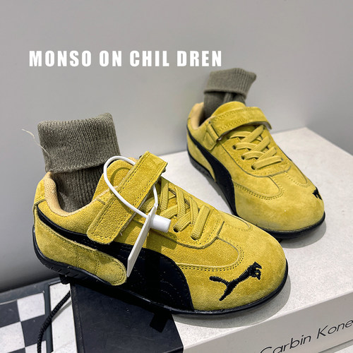 真皮儿童阿甘鞋2025秋季新款女童鞋子软底防滑男童休闲鞋中大童鞋