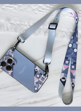 适用苹果17pro 16/15promax/华为mate70mate60pro/14 pro maxiphone13复古12xs手机壳硅胶防摔黑色加厚斜跨绳