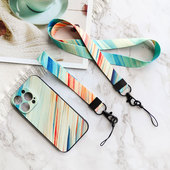 木兮原创朝霞彩色加宽不嘞脖吊绳钥匙定制型号女手机壳手腕挂脖绳