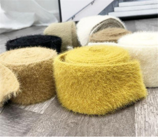 韩版秋冬宽版腰带 仿水貂绒双面毛绒大衣女士装饰腰带 绑带蝴蝶结