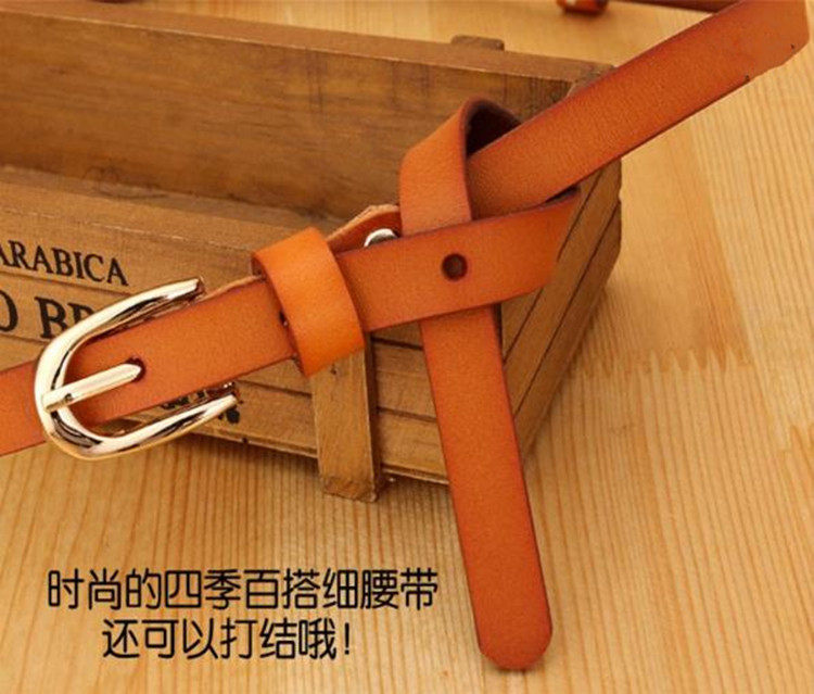 简约百搭款腰带女装饰细夏季女士细腰带真皮时尚皮带女纯牛皮裤带