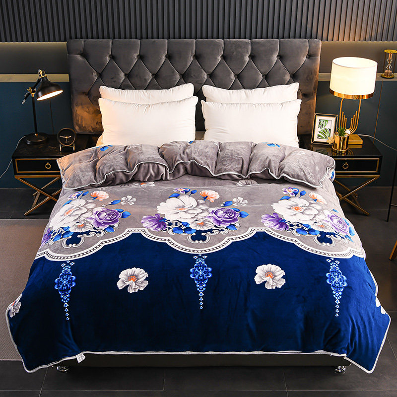 冬季牛奶绒被套单件珊瑚毛绒双面绒被罩床上用品单双人加厚防静电