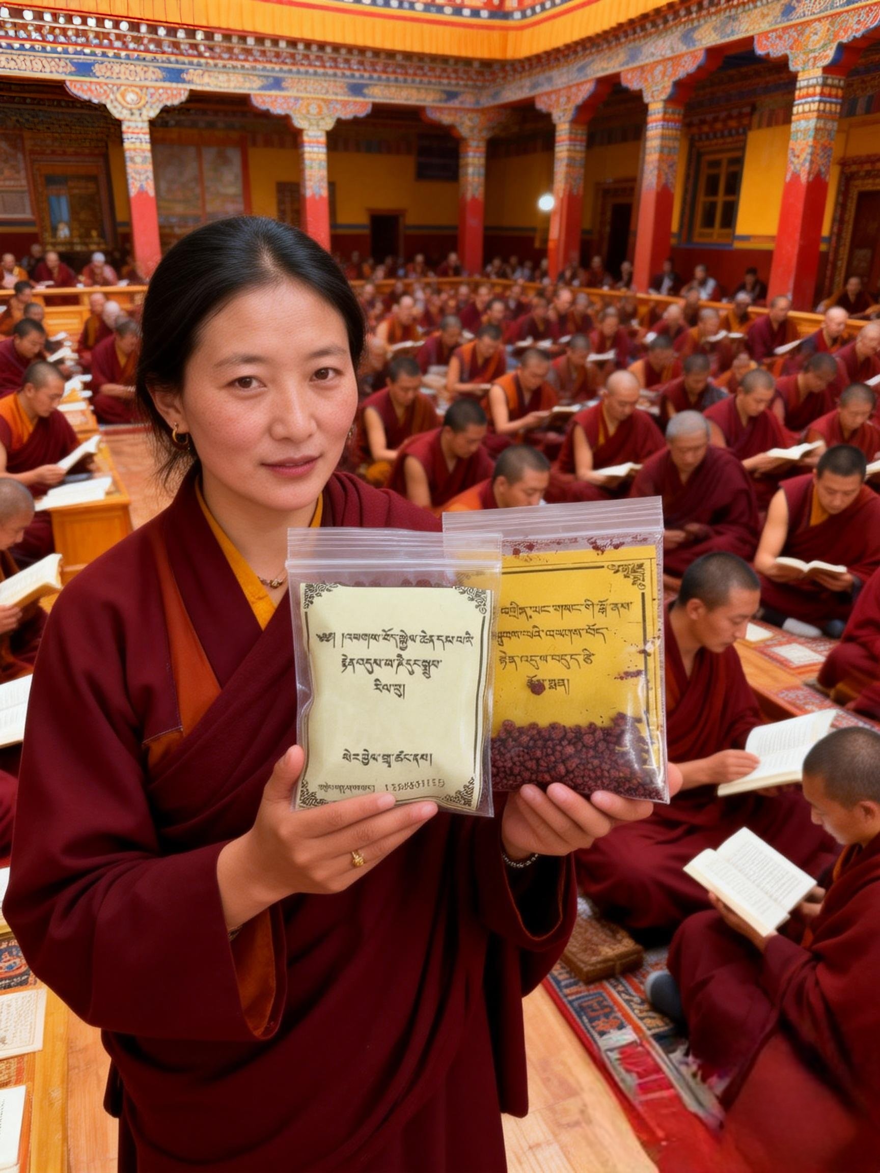 西藏色拉色院观音大明物袋装吉祥圣物甘露亿遍观音日布文启,特色手工艺,其他特色工艺品,淘宝优惠券,粉丝福利购,淘宝优惠卷