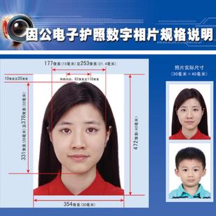 因公护照电子相片回执条形码生成检测签证港澳通行证白底证件照