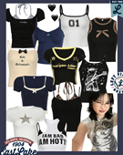 夏Y2K欧美街拍ins网红性感辣妹复古百搭字母美式 棒球风吊带短袖