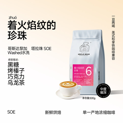 豆叔阿拉比卡精品咖啡豆中深焙哥斯达黎加塔拉珠水洗SOE新鲜磨粉