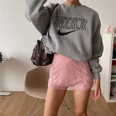 高腰高弹力宅家家居裤 短裤 可外穿 可爱居家针织毛线超短裤 LLD