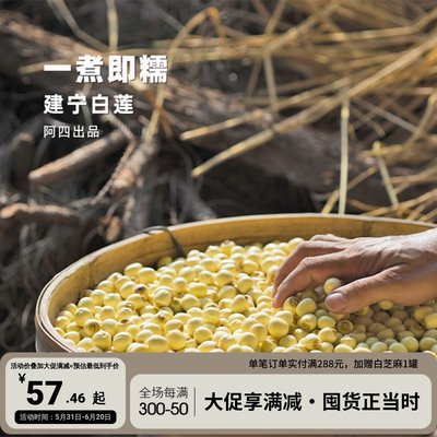 阿四出品 | 500克福建建宁建莲白莲子新鲜干货去芯无心