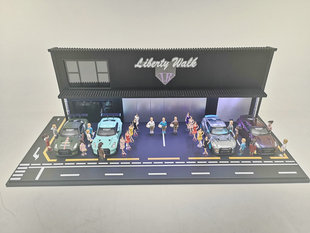 [MC] 1/64 人偶 场景 停车场 女郎 小男孩 小女孩 动物模型 人物