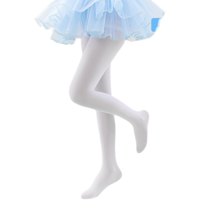 夏天加肥加大版白色打底连裤袜子薄款跳舞蹈女童儿童小孩子大人棉