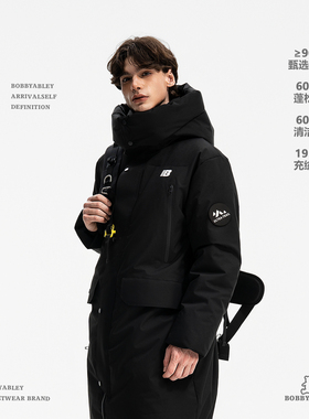 BOBBY ABLEY美式街头百搭中长款保暖防寒工装风派克90鸭绒羽绒服