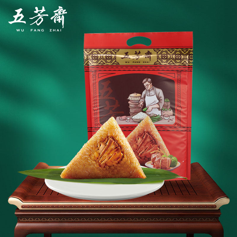 五芳斋粽子100克*6只鲜肉粽子真空600克肉粽散装礼袋装嘉兴粽子