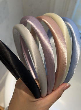 法式细款高档缎面光泽感少女发箍精致网红高级感新款洗脸发饰头箍