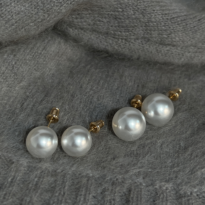 冰雪莹白fever博主大珍珠耳环