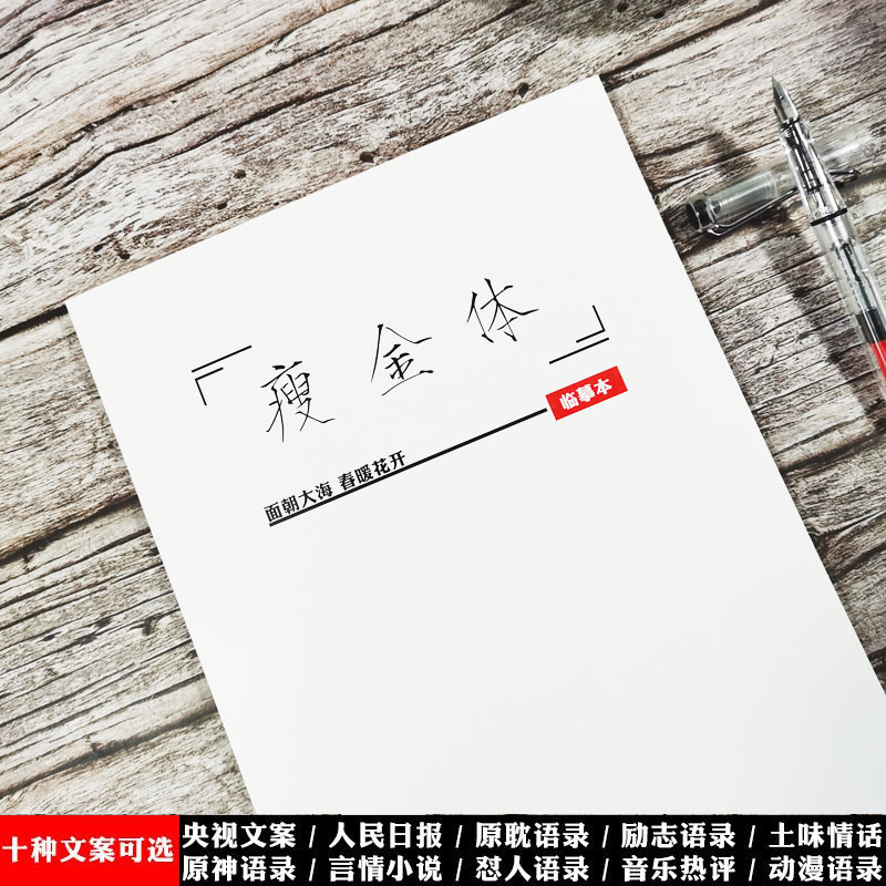 学生瘦金体作文素材临摹练字帖