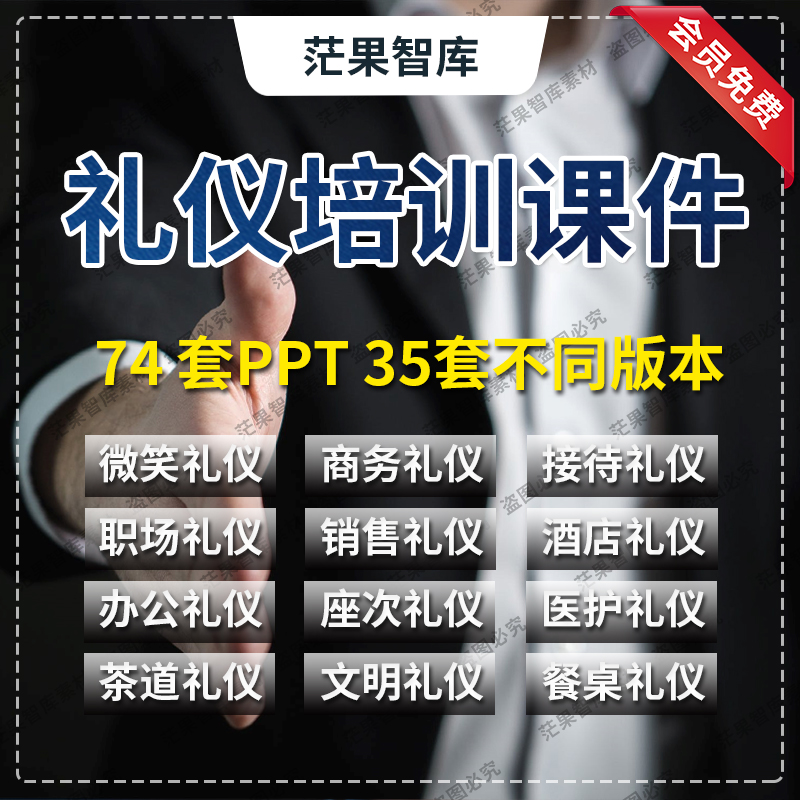 商务礼仪培训PPT微笑接待职场销售酒店办公座次医护茶道文明餐桌