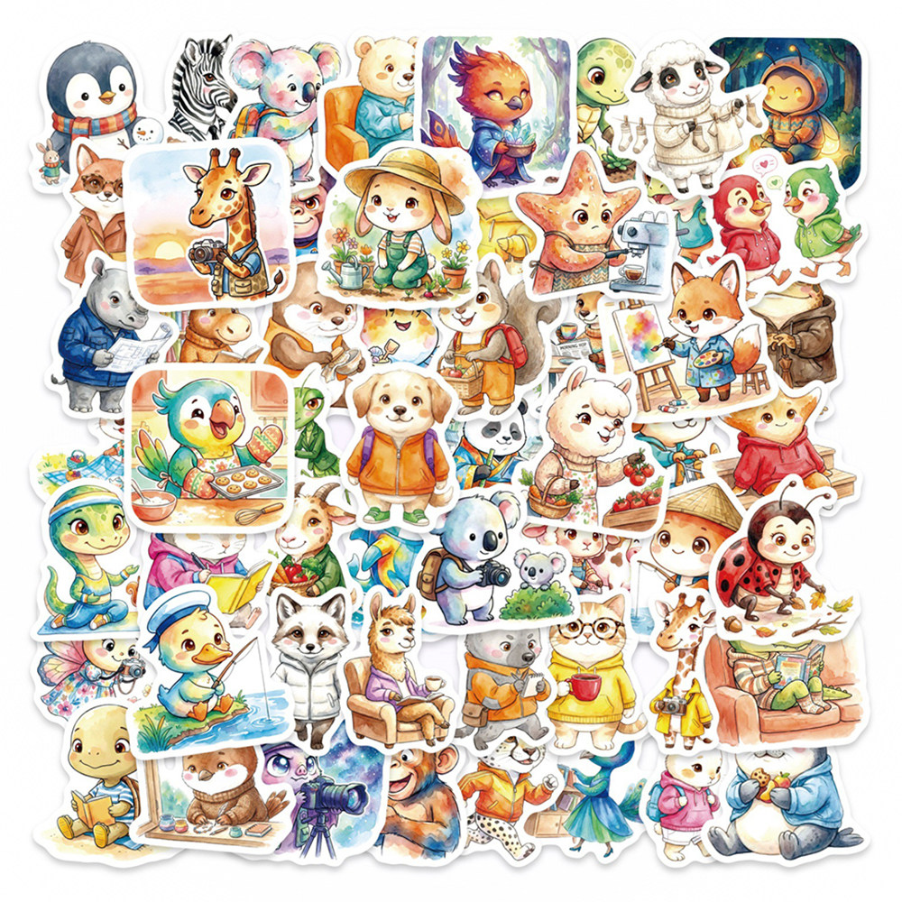 112张卡通彩绘小动物贴纸可爱拟人趣味儿童装饰diy水杯桌面贴画,文具电教/文化用品/商务用品,贴纸/立体贴纸,淘宝优惠券,粉丝福利购,淘宝优惠卷