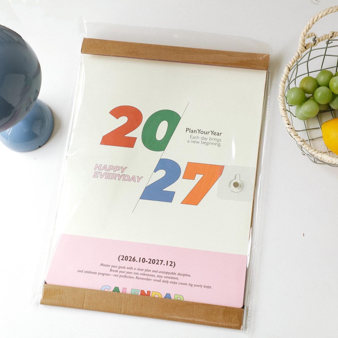 贝祥2027年炫彩生活韩系挂历17张