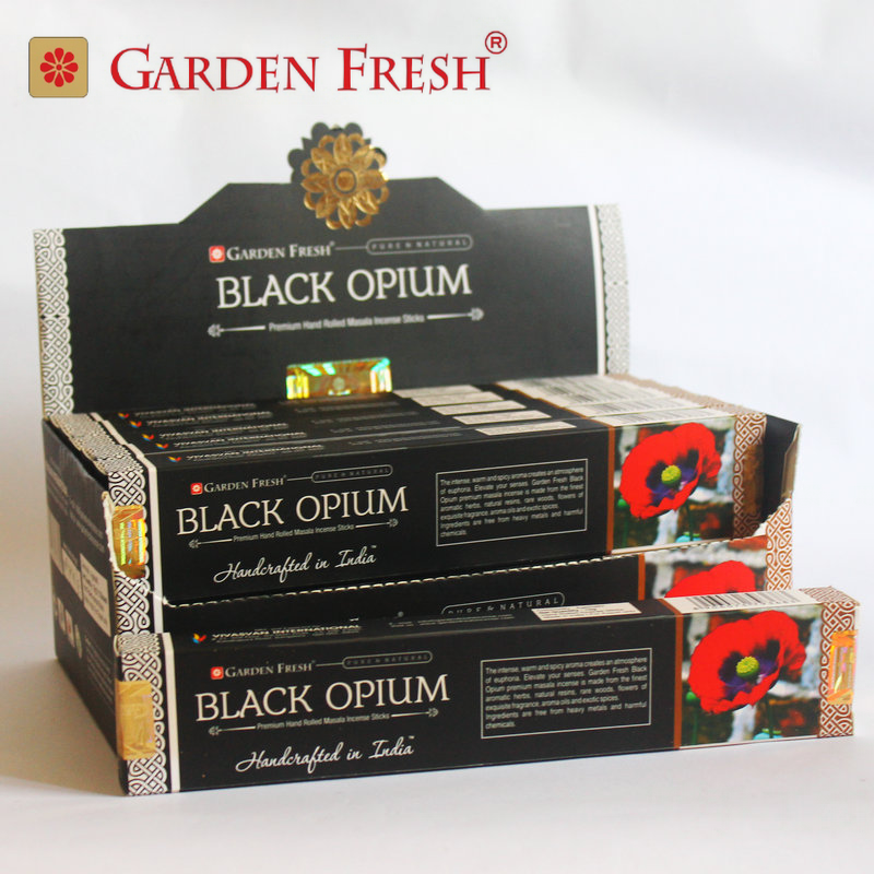印度进口熏香black opium 黑芽片线香 天然植物香料瑜伽魔法净化
