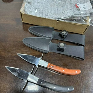 撬生蚝神器开生蚝刀加厚不锈钢木柄生蚝刀开生蚝神器专业的工具