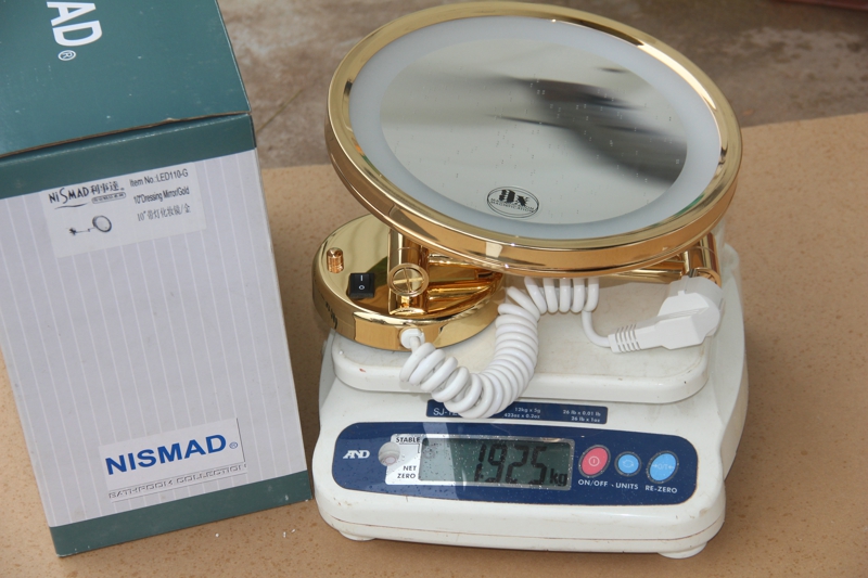 浴室化妆镜led带灯壁挂折叠伸缩