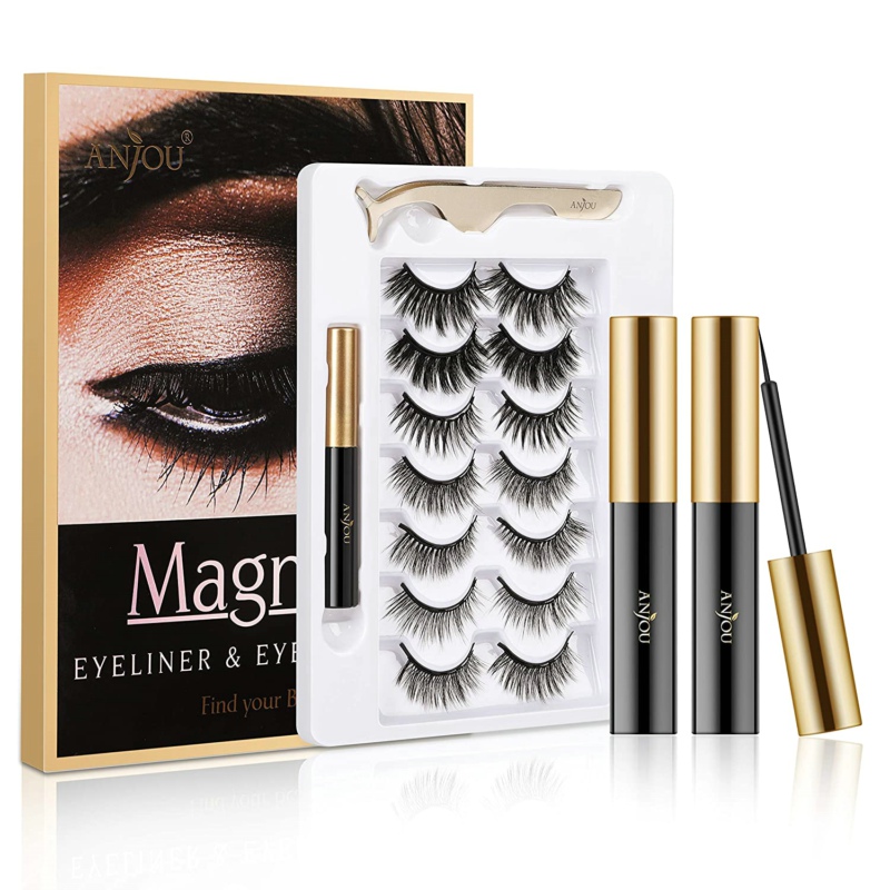 7对磁铁石自然假睫毛浓密眼睫毛磁力日常新娘妆睫毛磁性睫毛套装