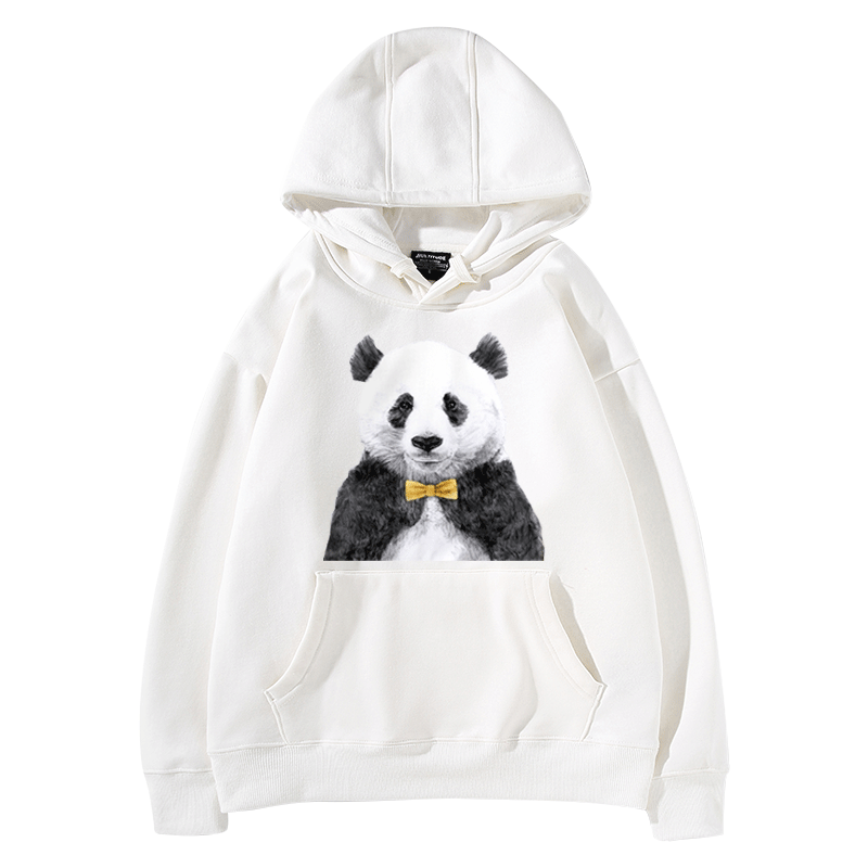 熊猫panda国宝胖达我爱中国连帽卫衣男女长袖衣服可定制团体外套