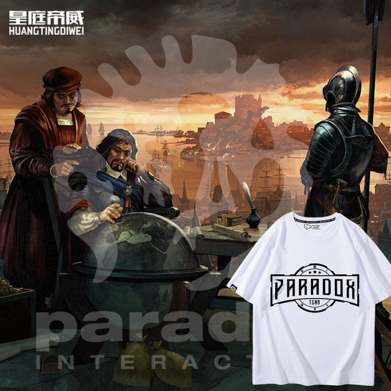 paradox interactive p社游戏开发公司 t恤男女 短袖纯棉潮夏季