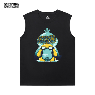 口袋妖怪神奇宝贝精灵宝可梦pokemo可达鸭T恤男女短袖 上衣服背心