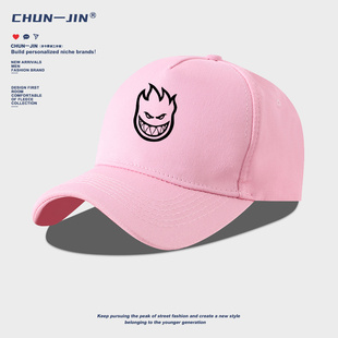 滑板运动spitfire小火人帽子棒球帽男女简约鸭舌帽遮阳帽 死飞经典