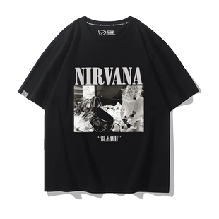 Nirvana乐队柯本周边同款T恤复古摇滚涅槃天使纯棉美式宽松短袖潮