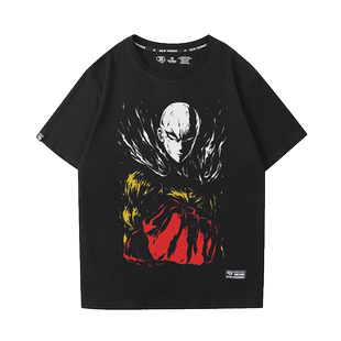 正义执行 一拳超人t恤一击男半袖衫 动漫周边衣服体恤短袖潮 男女