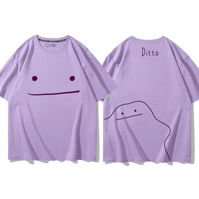 精灵宝可梦卡比兽日系动漫纯棉T恤谜拟Q宽松短袖胖丁男女情侣装潮