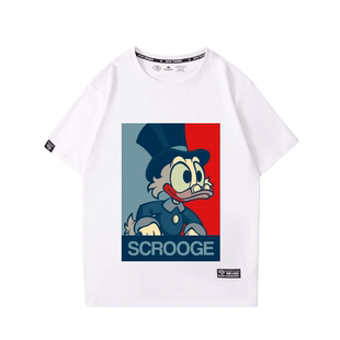 DUCK TALES 史高治·麦克老鸭周边短袖T恤男女学生夏季纯棉半截袖