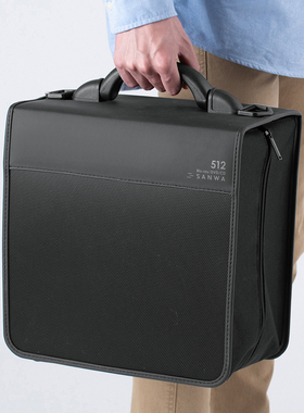 日本SANWA大容量CD盒蓝光光盘包游戏蝶片包DVD收纳盒光碟包512片