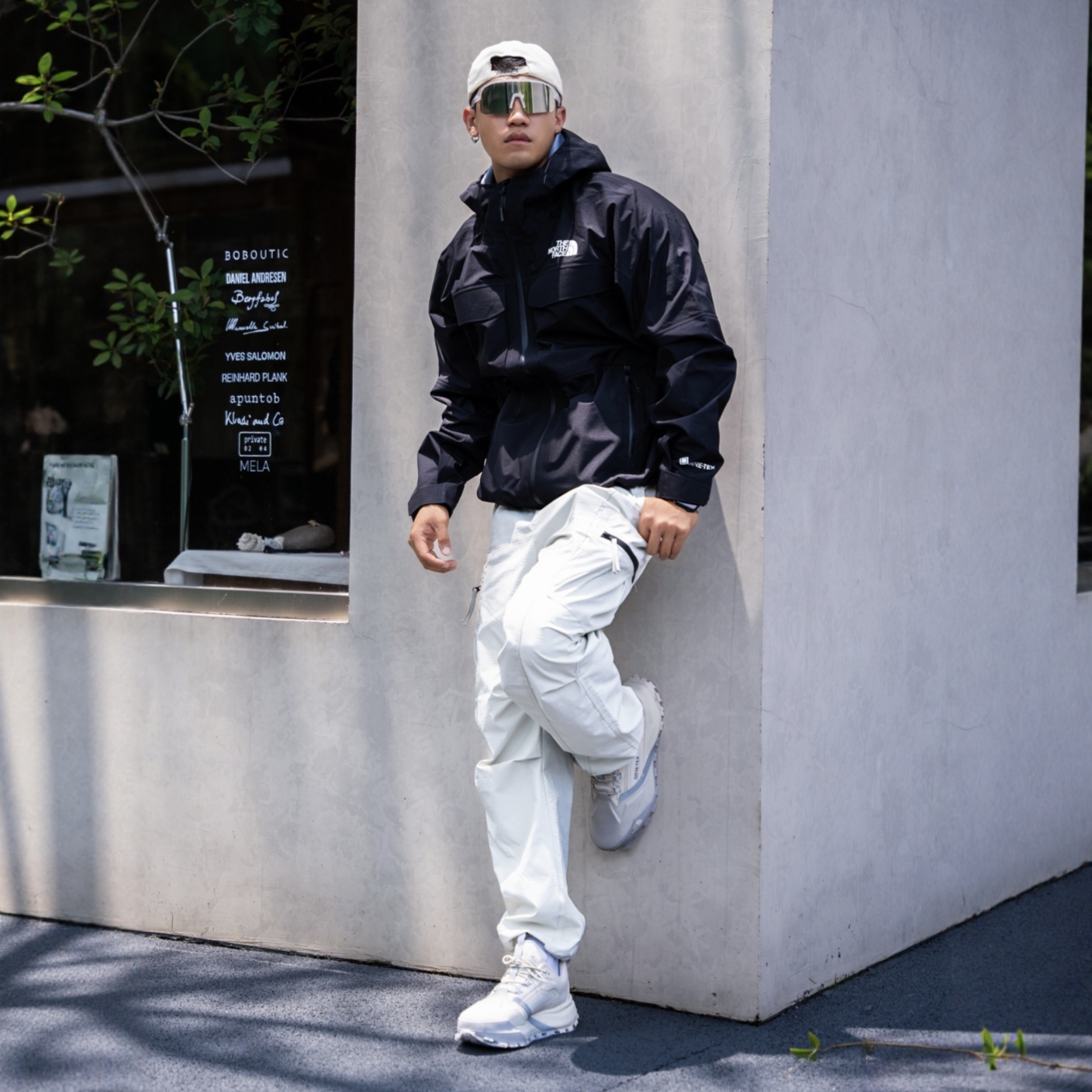 北面冲锋衣户外防水硬壳连帽外套